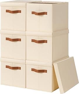 Homsorout Storage Bins with Lids - Fabric Storage Baskets